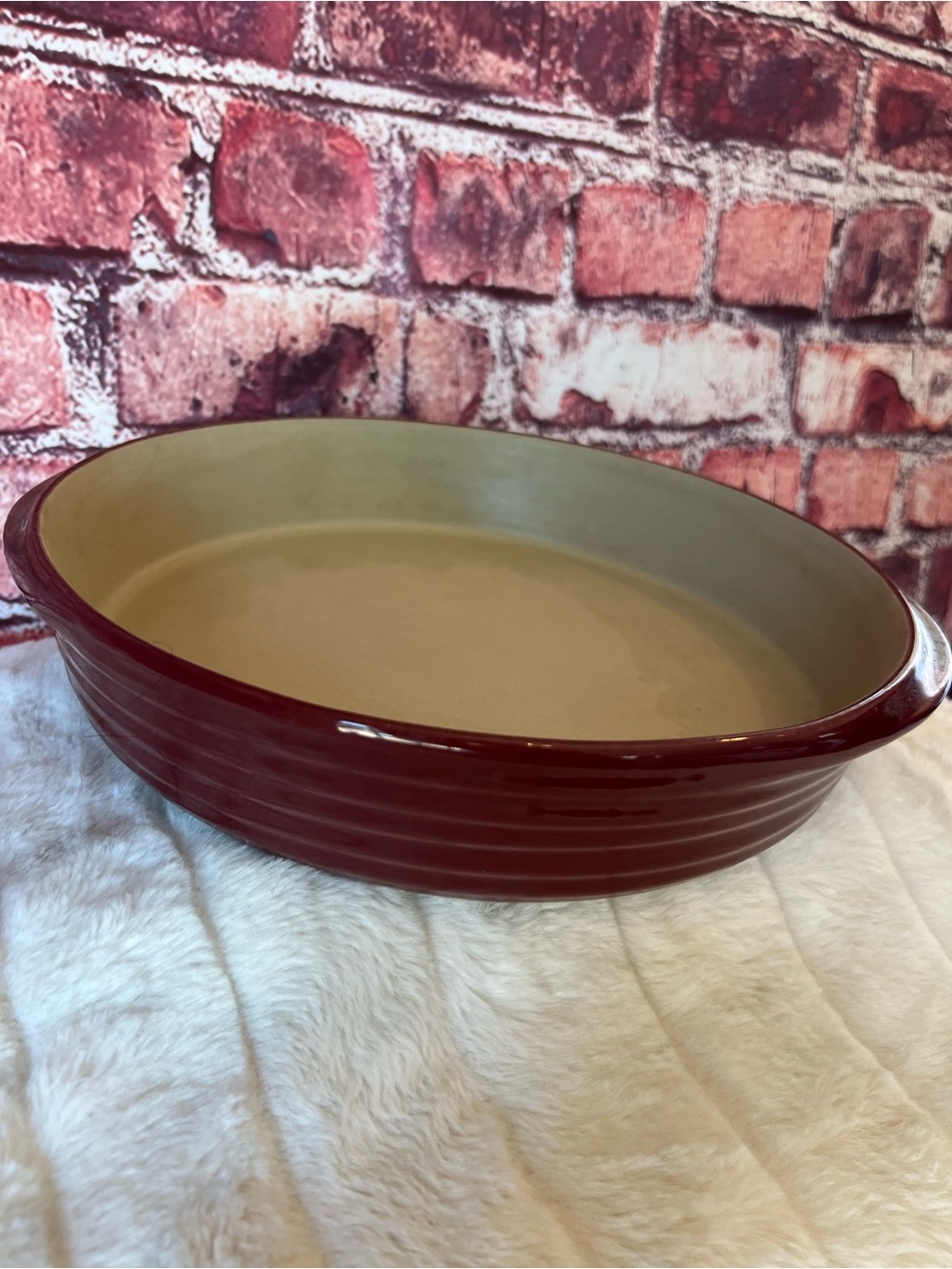 Pampered Chef Family Heritage Cranberry Deep Dish Baker 2102